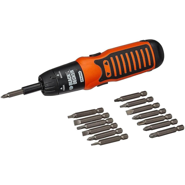 Black+Decker Electric ScrewDriver Black+Decker 6V Battery Powered 130 RPM Cordless Screwdriver A7073-IN