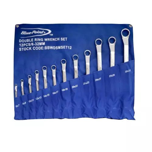 BluePoint Double Ring Wrench Blue-Point Double Ring Wrench Set 12 Pcs 45° BBWDSMSET12L