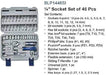 BluePoint Socket Sets Blue-Point Drive Size 1/4 Inch Drive Socket Set, BLP1446SI (Pack of 46 Pcs.)