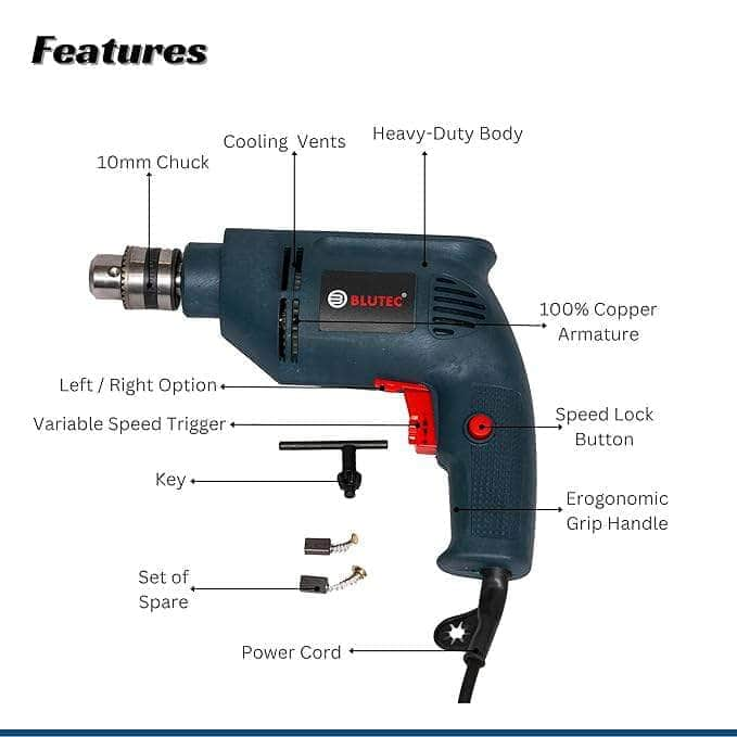 BlueTec Impact Drill BLUTEC 10 mm Electric Drill BSB- 2320