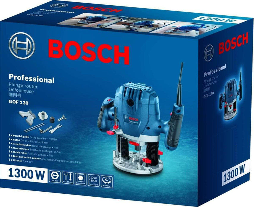 Bosch Electric Router Bosch GOF 130 Professional Electric Router 1300 W 11000-28000 RPM