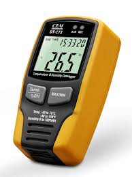 CEM Humidity Meter CEM 0 to 100% Temperature and Humidity Data Logger with Display Records 32000 Data Points DT-172