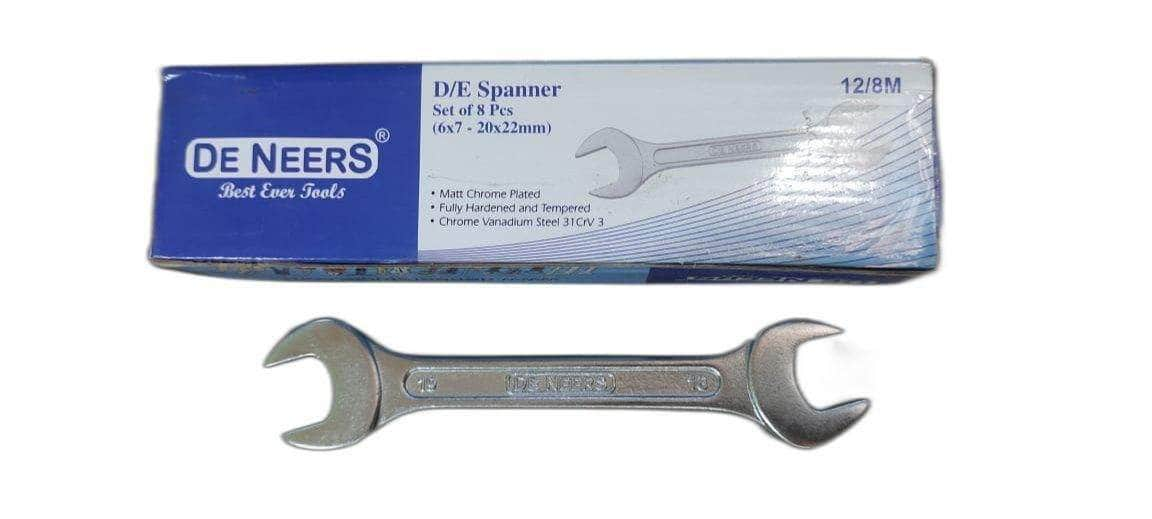 De Neers Double Open End Spanner DeNeers Double Open End Spanners Set 8PCS 12-8M