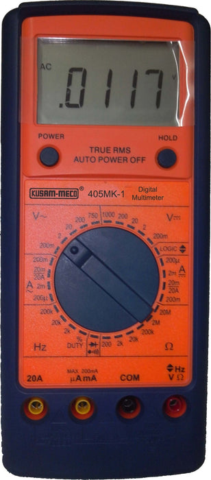 Kusam Meco KM 405-MK-1 Digital Multimeter, 4½ Digit 19,999 Counts, True RMS, High Accuracy, Rugged Design