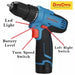 Dongcheng Cordless Drill Dongcheng 0-1500 RPM Cordless Driver Drill DCJZ1202E