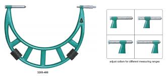 Insize (900-1000MM) Outside Micrometer With Extension Anvil Collar (Long Range) 3205-1000