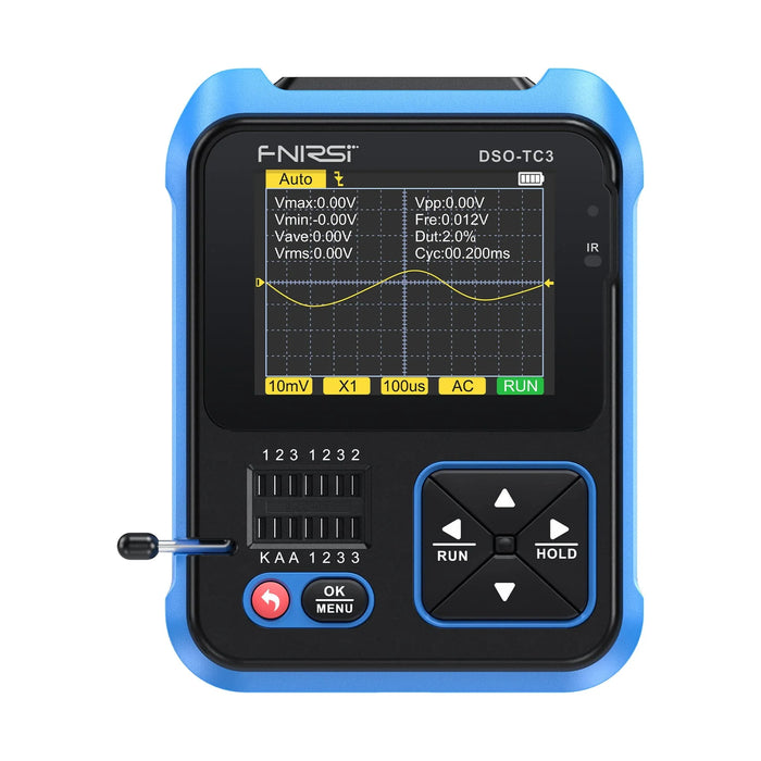 FNIRSI® DSO-TC3 3-IN-1 Handheld Digital Oscilloscopes Signal Generator Transistor Tester