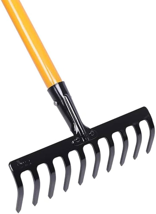 Falcon Garden Rake Falcon 12 Teeth FRWH-12 Premium Garden Rake With Steel Handle and Grip