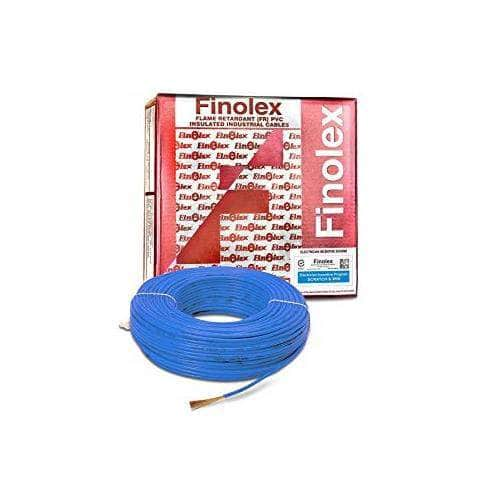 Finolex Flame Retardant Flexible Cable Blue Finolex 1 sq.mm Electric House Wire FR (Flame Retardant) Single Core, SIL(90m)