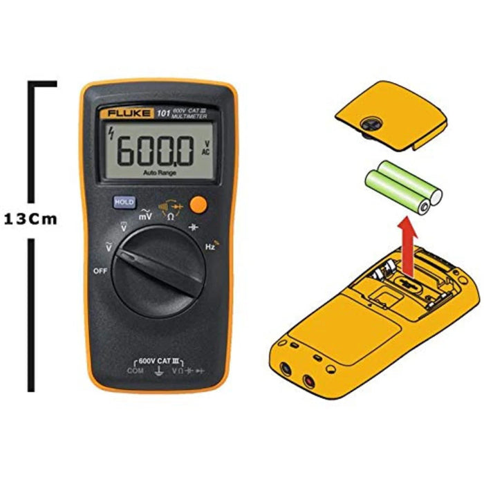 Fluke Multimeter Fluke 101 Digital Multimeter 6000 Counts Volt Meter with IP40