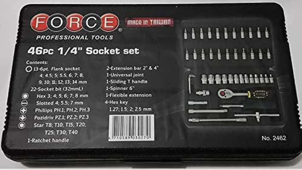 Force Socket Set FORCE 46pcs 1/4″ Socket set , 2462