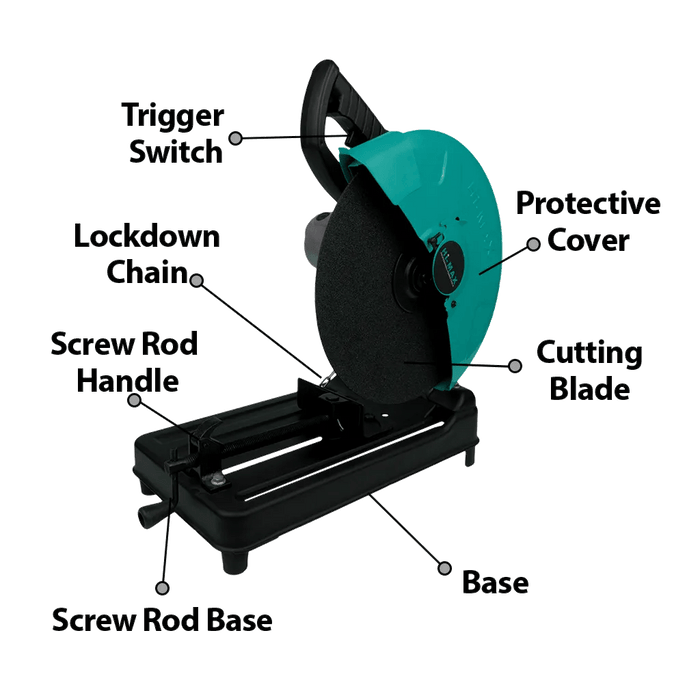 Hi-Max Cut Off Saw Hi-Max 14Inch/355 mm Cut Off Machine 2200W, 3800 RPM (IC-069)