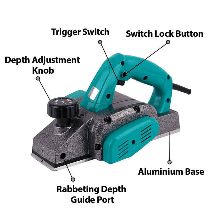 Hi-Max Electric Planer Hi-Max Metal Body Electric Planner 82 mm Max. Cutting Depth IC-004