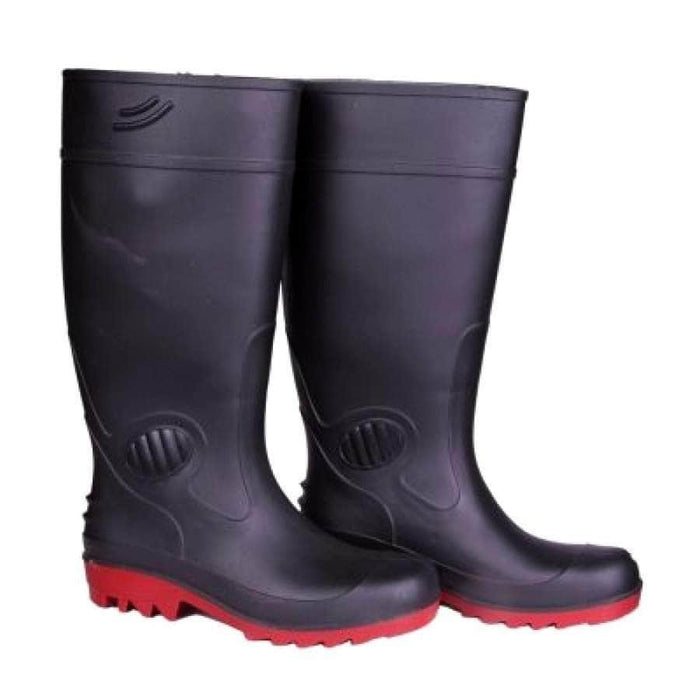 Hillson Gumboot 13 Inch Dragon Black And Red Steel Toe