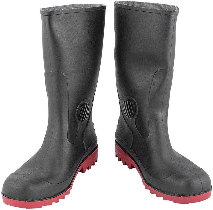 Hillson Gumboot 13 Inch Dragon Black And Red Steel Toe