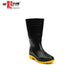 Gumboot Hillson Welcome 12 Inch Black & Yellow Plain Toe