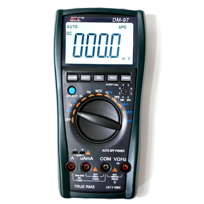 HTC Instruments Digital Multimeter HTC Instruments DM-97 Digital Multimeter with Temp- True Rms