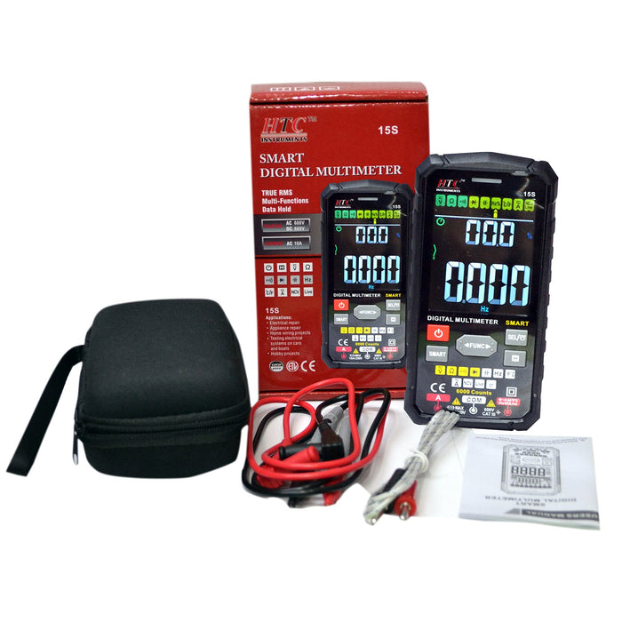 HTC Multimeter HTC 3¾ Digits 5999 Counts True RMS 15S Smart Meter