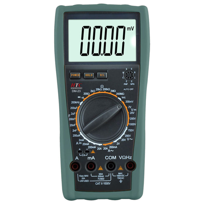 HTC Multimeter HTC DM-23 4½ Digit 19999 Count 20A AC/DC Digital  Multimeter