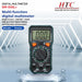 HTC Multimeter HTC DM–830L+ 3½ Digit 1999 Count True RMS Manual Multimeter with Backlight