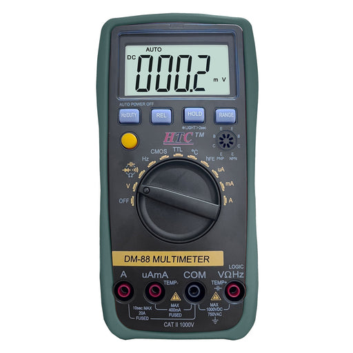 HTC Multimeter HTC DM–88 3¾ Digit 3999 Count 400μA-20A True RMS AC/DC Digital Multimeter