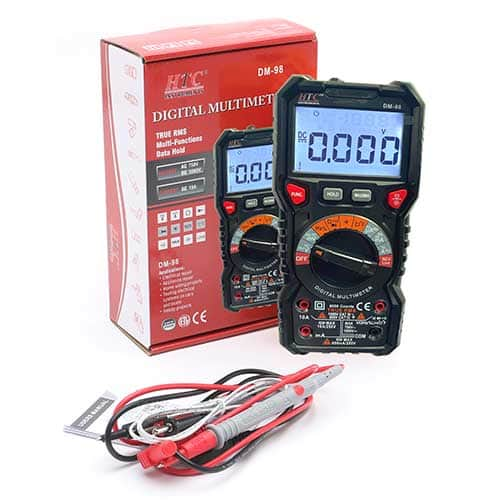 HTC Multimeter HTC DM-98 3-5/6 Digit 5999 Count 600μA-10A True RMS AC/DC Digital Multimeter