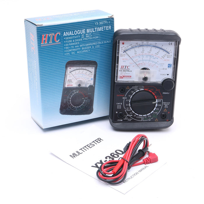 HTC Multimeter HTC YX-360 TRE-B 50μA-10A Analog Multimeter