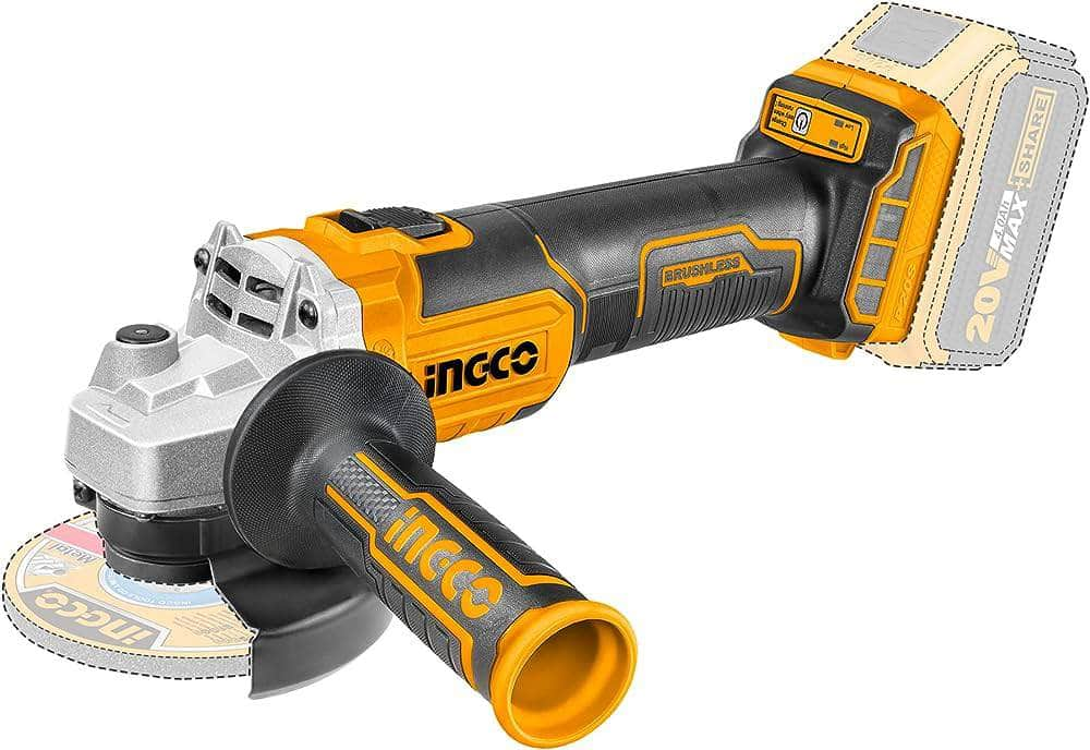 Ingco Angle Grinder Ingco 4 inch 8500 RPM Cordless Angle Grinder CAGLI1001 Without Battery & Charger