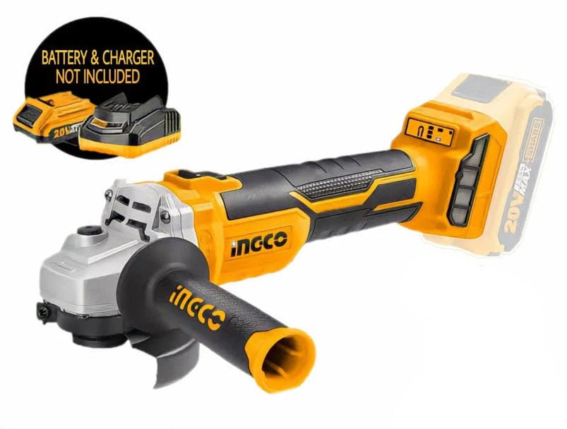 Ingco Angle Grinder Ingco 4 inch 8500 RPM Cordless Angle Grinder CAGLI1001 Without Battery & Charger