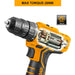 Ingco Cordless Drill Ingco 10mm 12V Lithium-Ion cordless drill CDLI12325