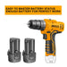 Ingco Cordless Drill INGCO CDLI12208 0.8-10mm Lithium ion Cordless drill 12v