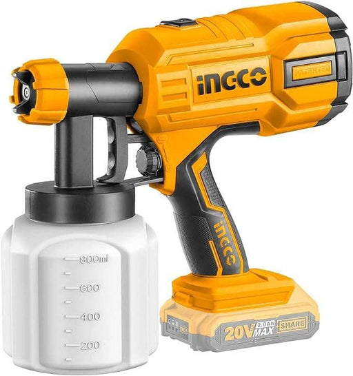 Ingco Spray Gun Ingco 20V 800ml Lithium-Ion Spray Gun CSGLI2001