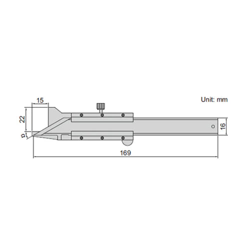 Insize Chamfer Gauge Insize 30° 0-10mm Chamfer Gauge 1267-63, +0.06mm