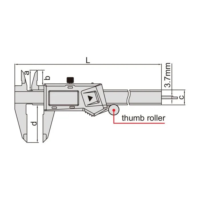 Insize Digital Capiler Insize 0-200MM Digital Calipers With Carbide Tipped Jaws 1110-200B