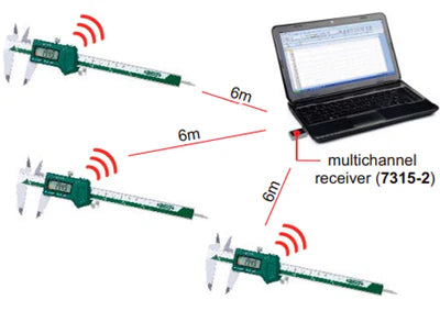 Insize Digital Vernier Caliper Insize 0-150MM Digital Calipers With Built-in Wireless Data Transfer Module 1113-150