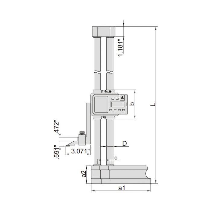 Insize Height Gauge Insize 600MM Digital Height Gauge Double Column 1151-600