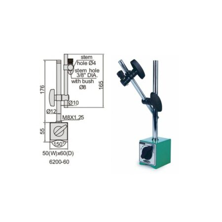 Insize Insize 60kgf Magnetic Dial Stand 6200-60 Without Fine Adjustment