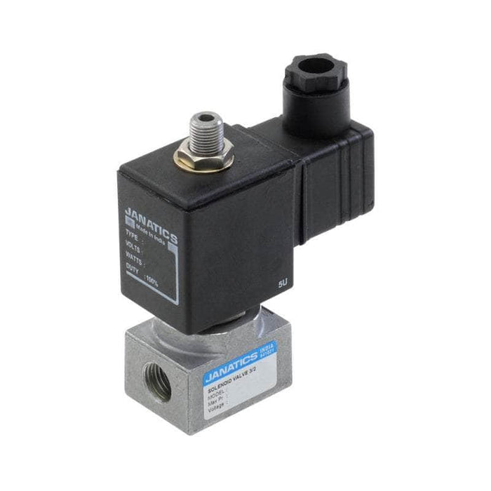 Janatics Pneumatic Fittings Janatics(0-10bar) 3/2, 140 LPM Solenoid Valve 220 V, E14612A