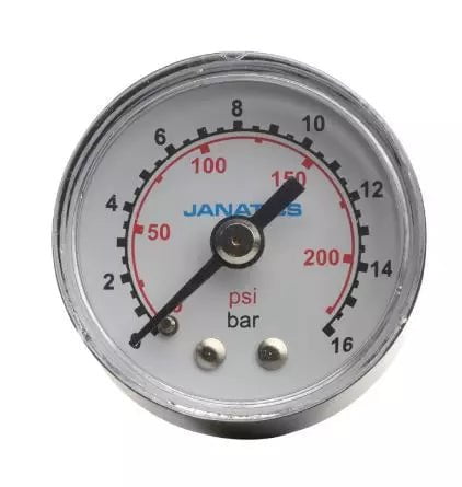 Janatics Pressure Gauge Janatics 1/4 (0-10 bar), 50 Diameter Pressure Gauge, A2G08