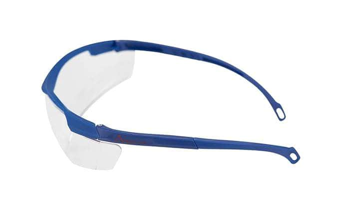 Karam Safety Goggles Karam ES015 Clear: 3-1.2 Lens Scale Polycarbonate Hard-Coated Safety Goggle Blue