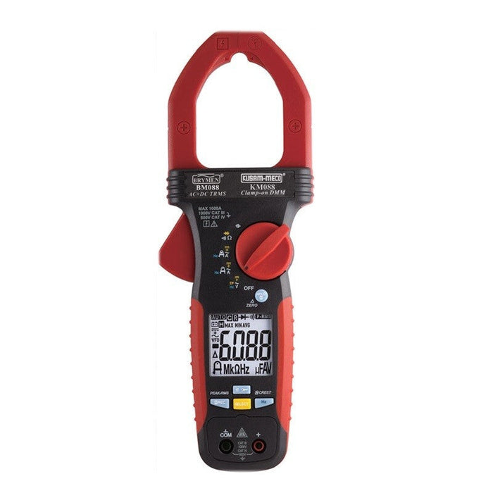 Kusam-Meco Clamp Meter Kusam Meco 3-5/6 Digits 6000 Counts 1000A AC/DC; DC+AC TRMS Digital Clampmeter with VFD KM 088