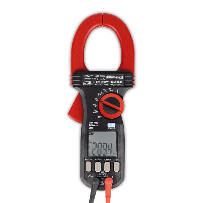 Kusam-Meco Clamp Meter Kusam Meco AC / DC TRMS Clamp-On Multimeter with VFD, EF-Detection KM3001