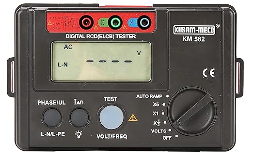 Kusam-Meco ELCB RCD Tester Kusam Meco Digital RCD (ELCB) Tester suitable for single-phase circuits KM 582