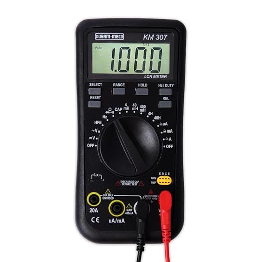 Kusam-Meco LCR Meter Kusam Meco 3¾ Digit 3999 Counts Digital LCR Meter, KM 307