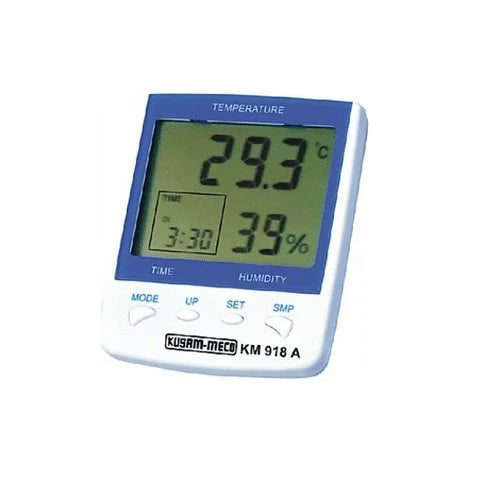 Kusam-Meco Thermo Hygrometer Kusam Meco Digit Thermo Hygrometer with large LCD Triple Display of Clock, Temperature & Humidity KM 918 A