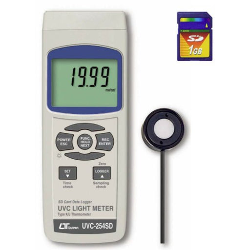 Lutron Thermometer Lutron UVC-254SD 254nm UVC Light Meter with Type K/J Thermometer