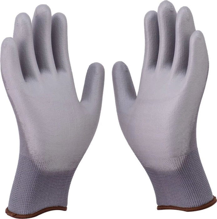 Mallcom Coated Gloves Mallcom 8 Inch Grey PU Gloves P313G (Pack of 12 Pairs)