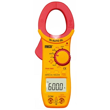 Meco Clamp Meter Meco 3-5/6 Digit 6000 Counts 600A DC / AC TRMS Digital Clampmeter with Temperature & Frequency (Model : 36-AUTO BL)