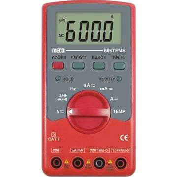 Meco Digital Multimeter Meco 666-TRMS Digital Multimeter (AC Voltage Range 600mV to 750V)