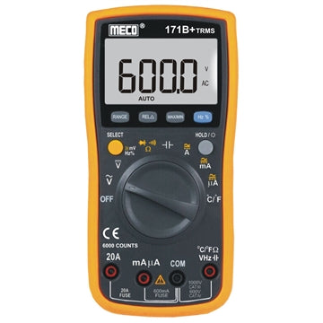 Meco Multimeter Meco 3-5/6 6000 Count TRMS Autoranging DMM with Temperature (Model : 171B+TRMS)